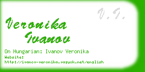 veronika ivanov business card